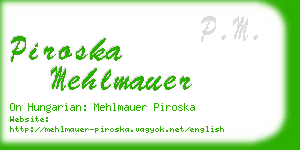 piroska mehlmauer business card